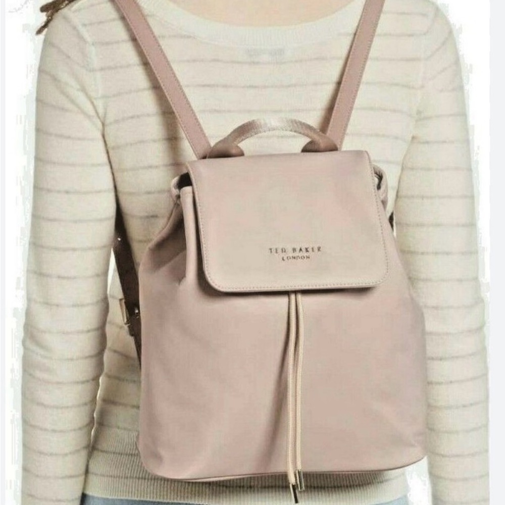 Ted Baker Blush Pink nylon Drawstring Backpack